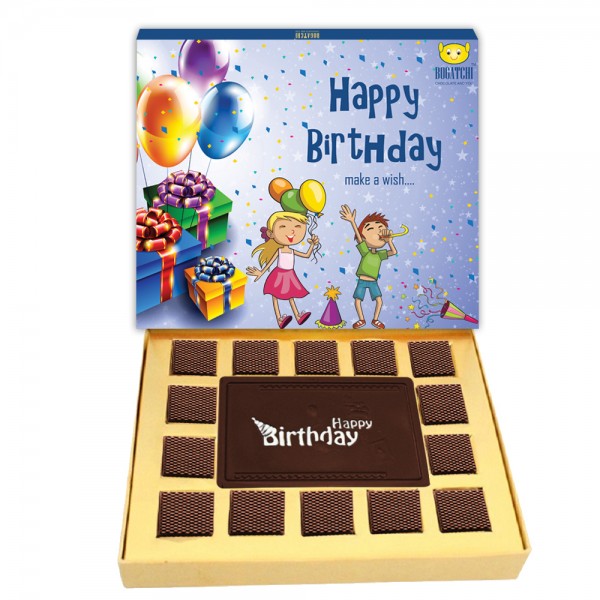 BOGATCHI Happy Birthday Gifts, Happy Birthday Chocolates, Premium Chocolate Candy Box, 15 Pieces,